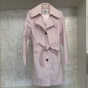 Donatella Pale Pink Belted Trench Coat
